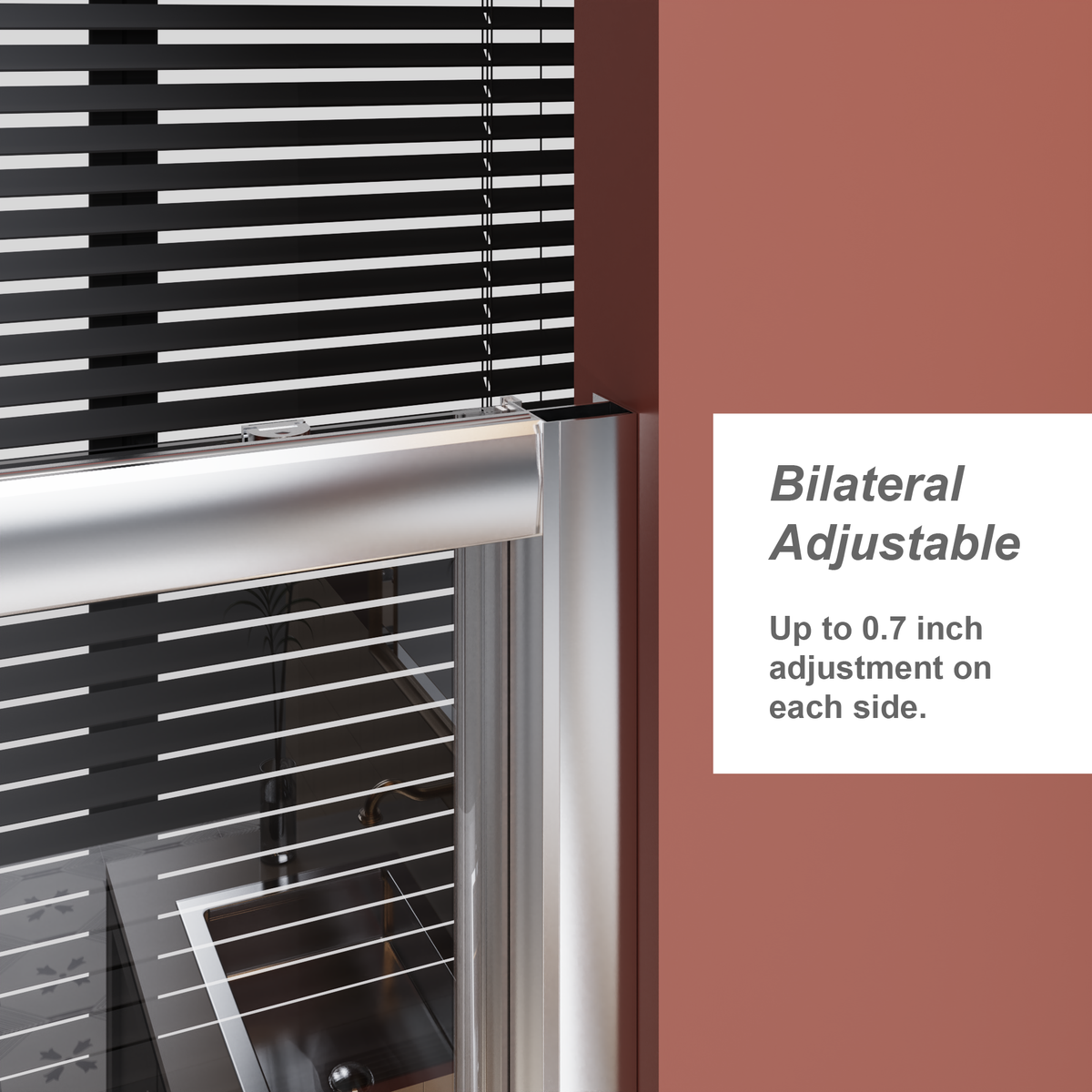 60-in W x 72-in H Single Sliding Shower Door