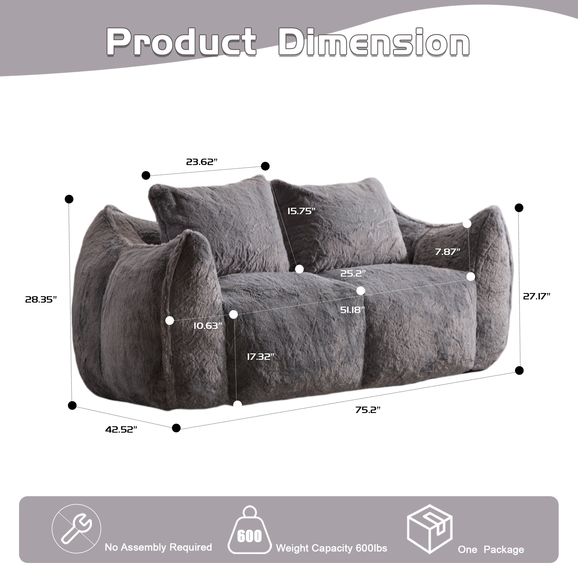 Giant Bean Bag Couch for Adults