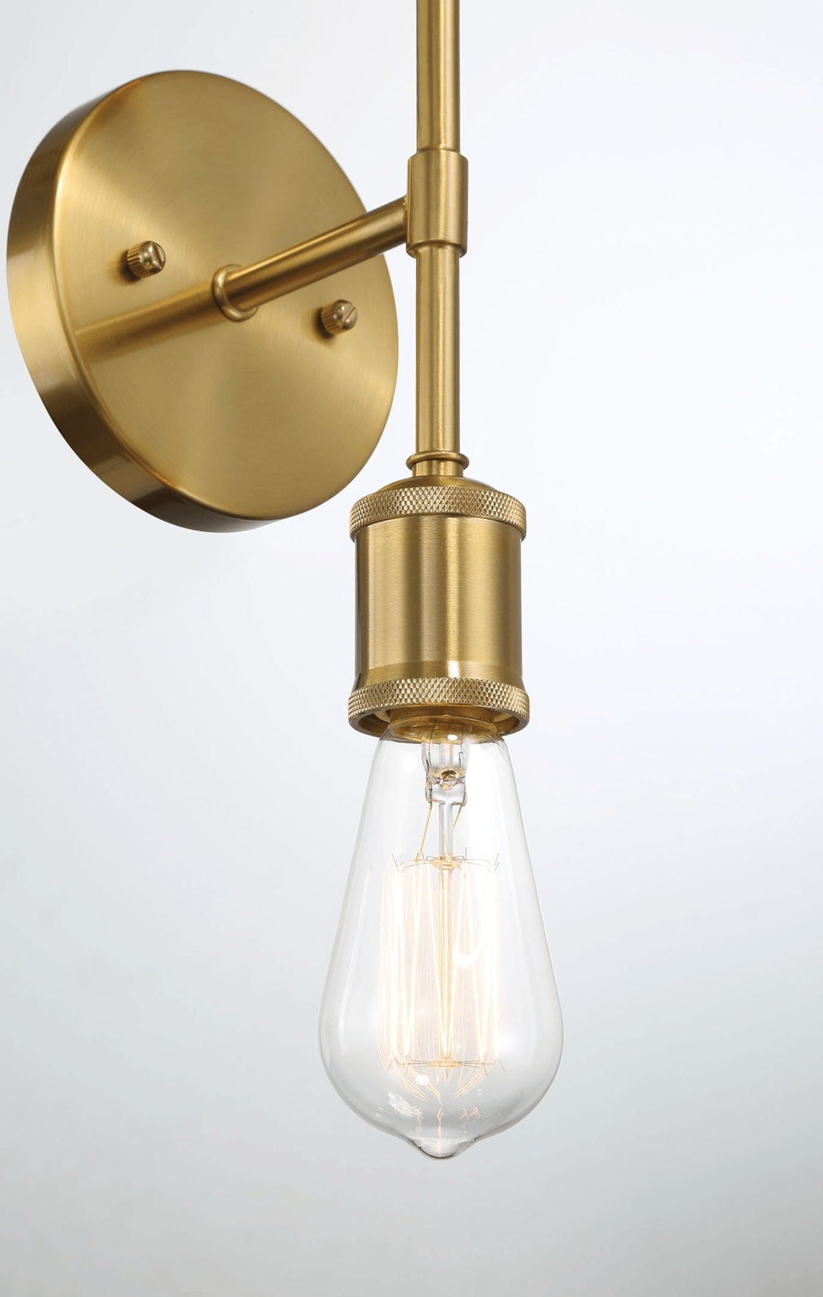 Reverie Double Lights Bathroom Wall Sconce Over Mirror - Clear / Gold