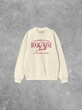 Underground Original Design: Books & Wine Club, Bookish Boxy Cotton Sweatshirt