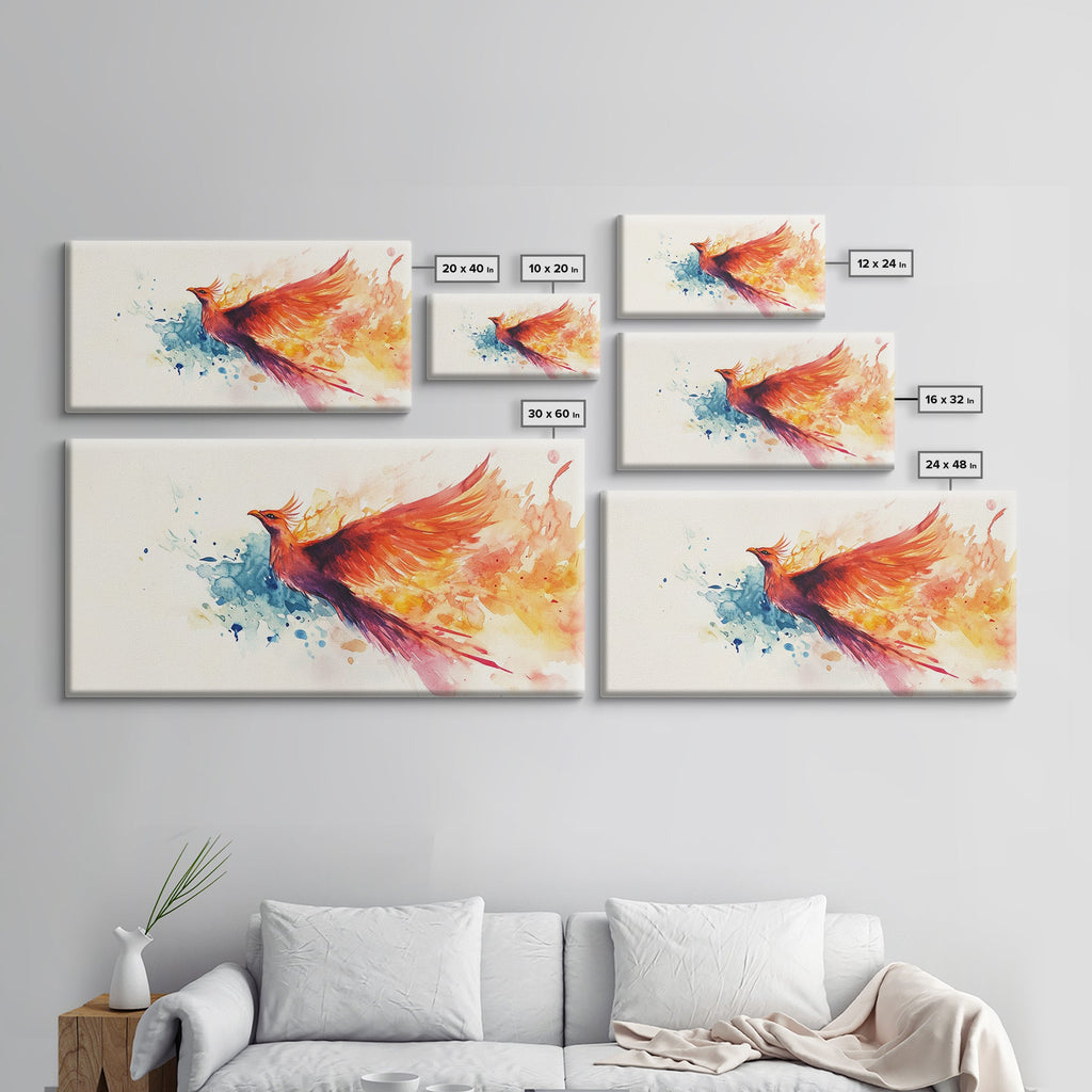 Phoenix In Flight - Canvas Print - Inspirational Wall Art