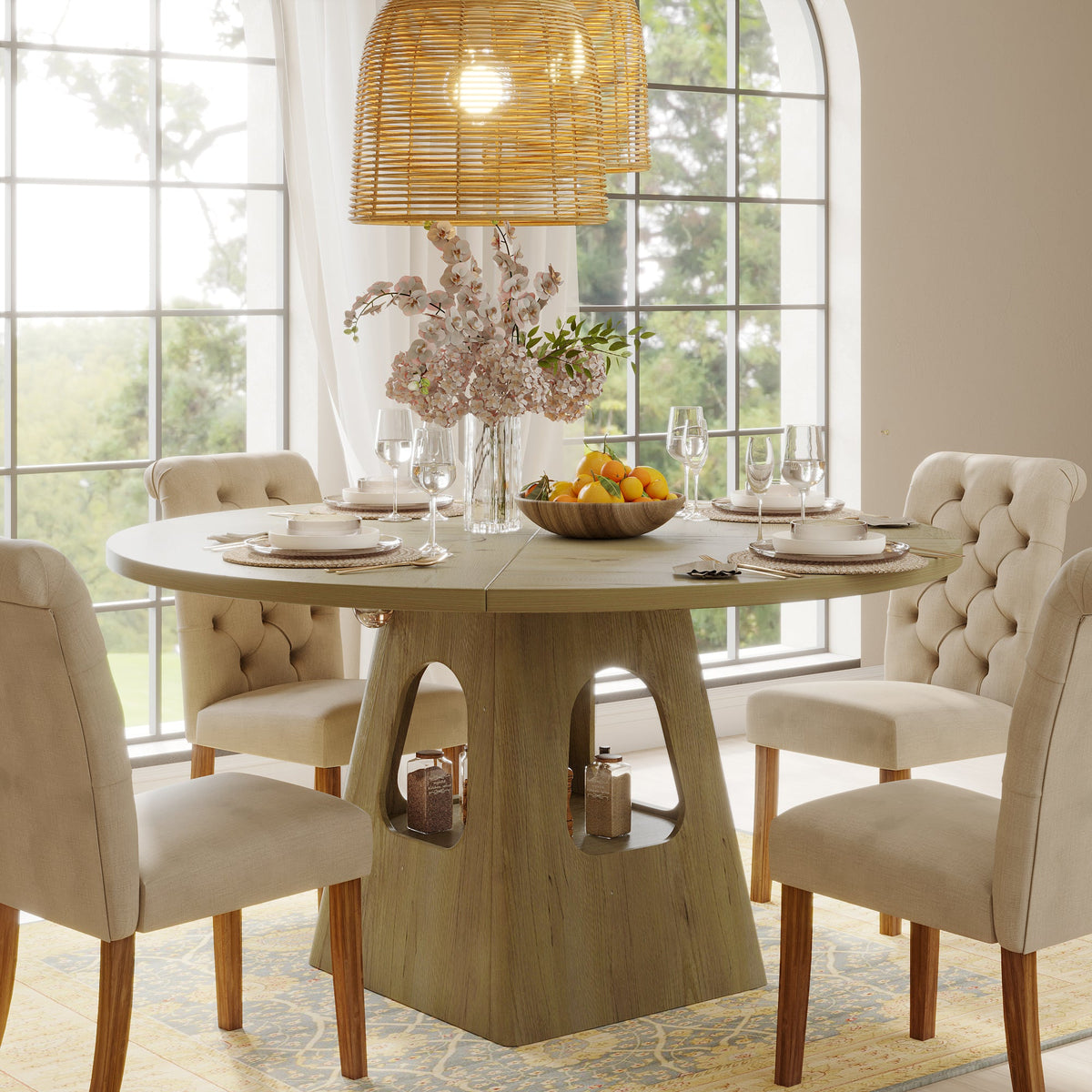 Round Dining Table for 4-6
