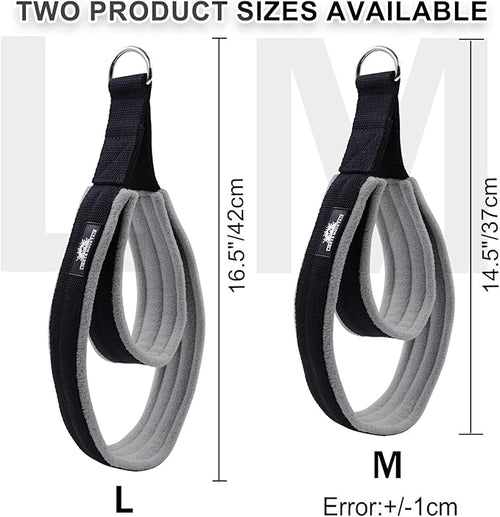 1 Pair Enhanced Pilates Double Loop Straps for Reformer, Thickened D-Ring Handle Straps, Yoga Exercise Accessories in 2 Lengths and Multicolor for Home Gym Workout
