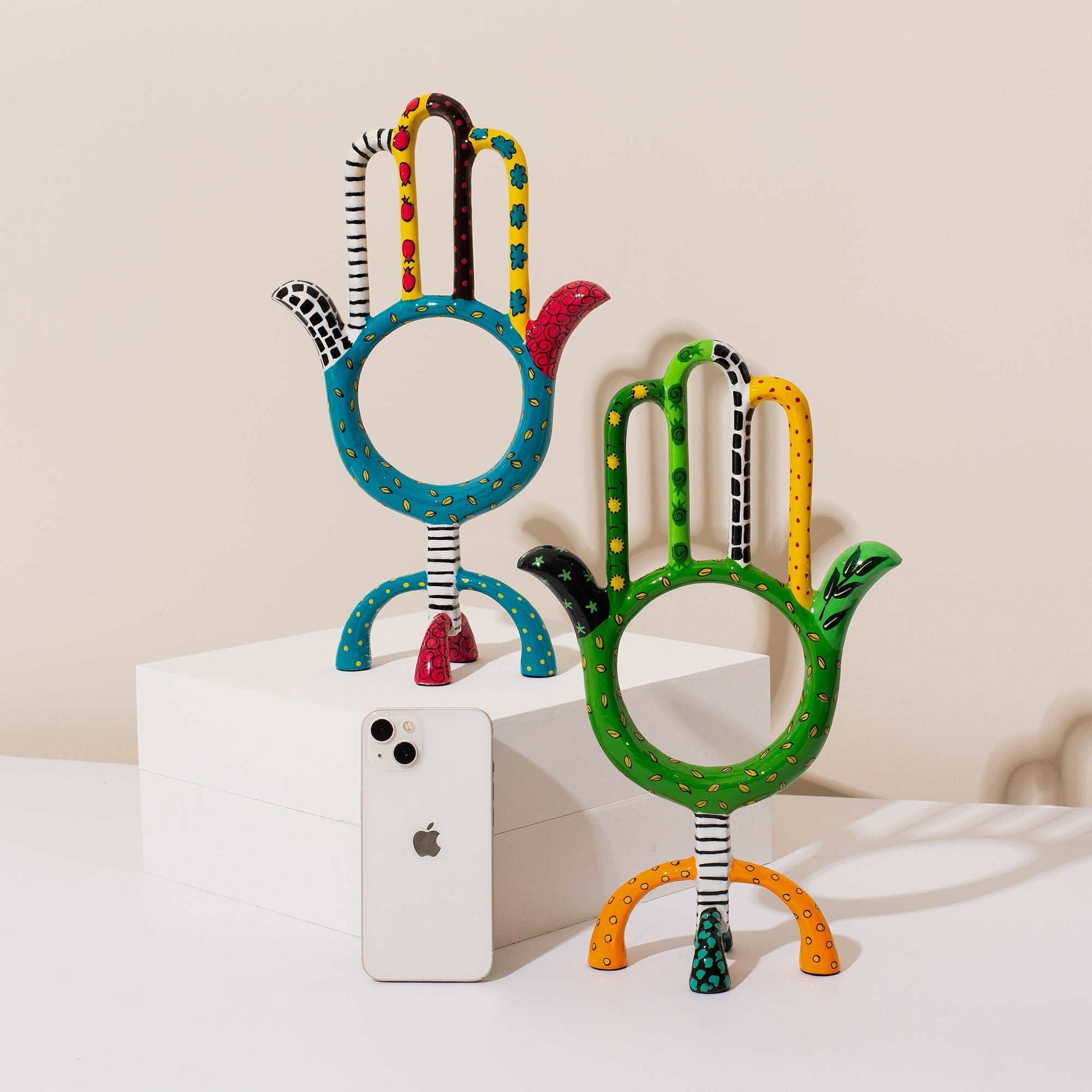 Vibrant Hamsa Hand Sculpture - HAMSA POP Series