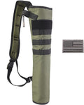 KRATARC Archery Lightweight Back Arrow Quiver Dual Use Foldable Compact Hip Arrows Bag with Molle System Hanged for Target Shooting