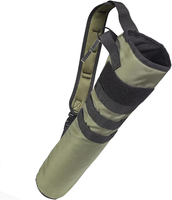 KRATARC Archery Lightweight Back Arrow Quiver Dual Use Foldable Compact Hip Arrows Bag with Molle System Hanged for Target Shooting