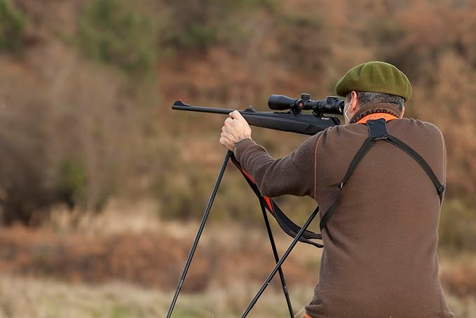 4 Stable Sticks® Essential 4 Points Bipod Shooting Sticks - Lightweight Aluminium, Extrem Stability for Hunting and Shooting, Foldable and transportable