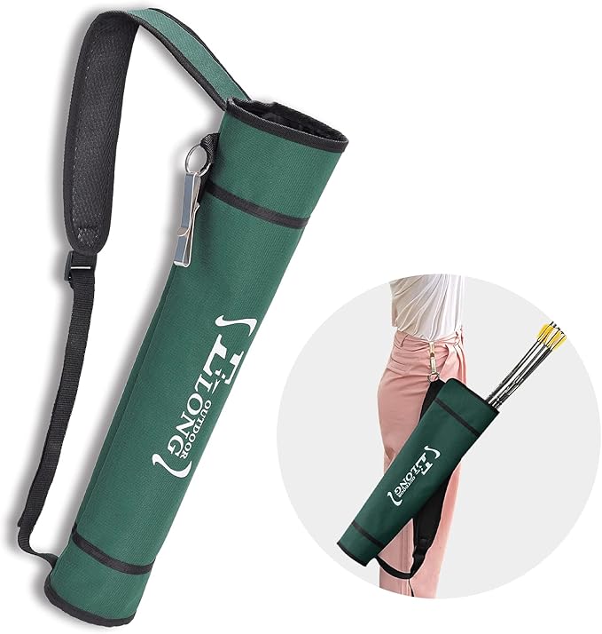 Elong Adjustable Archery Back Arrow Quiver Holder - Upgraded Quiver Arrows for Compound Recurve Bow and Hunting Target Practicing Youth and Adults