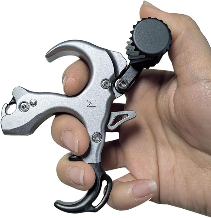Compound Bow Aid Releaser with Wrist Straps and Adjustment Tool,Archery Release Aids with 3 Thumb Release Adjustable,Aluminum Alloy Aids.for Left and Right Handers.