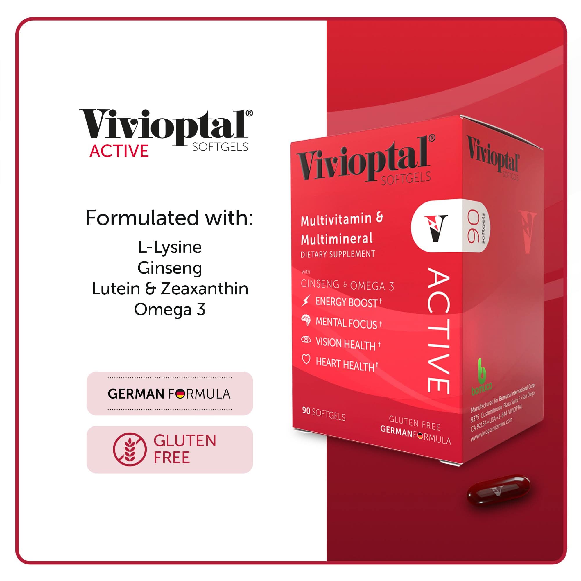 Vivioptal ACTIVE Multivitamin & Multimineral Supplement - 1 Year Supply