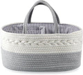 PandaEar Baby Diaper Caddy Organizer for Boys Girls, Portable Baby Diaper Basket, Travel Cotton Rope Diaper Caddy Change Organizer for Baby Shower Gifts Newborn Infants