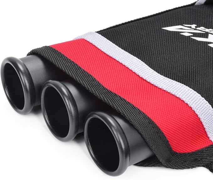 Archery Arrow Quiver Holder, 3-Tubes Hip Quiver Arrow Bag with Adjustable Belt for Youth & Adults Arrows Hunting Target Practicing