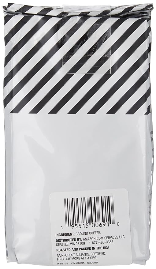 Amazon Fresh Colombia Ground Coffee, Medium Roast, 12 Ounce