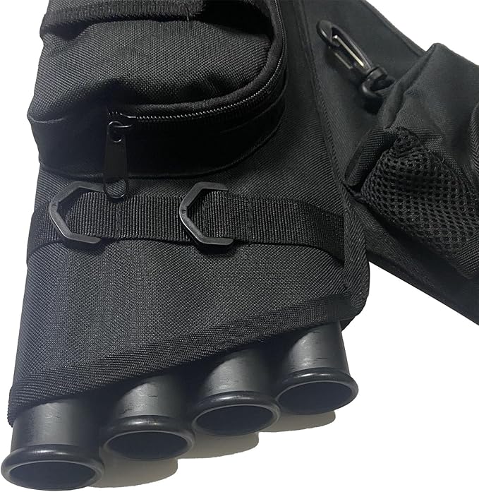 Archery Hip Quiver for Arrows with 4 Arrow Tubes Arrow Holder, Pockets for Accessories and Waist Belt