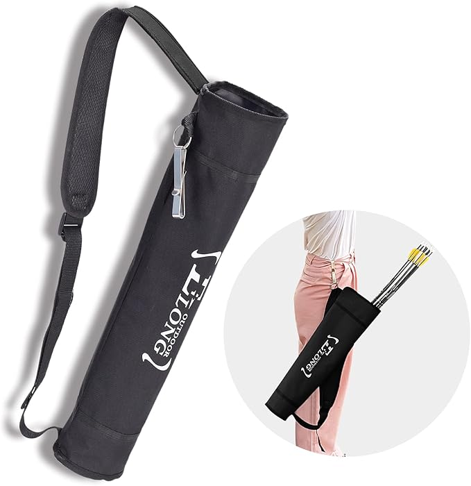 Elong Adjustable Archery Back Arrow Quiver Holder - Upgraded Quiver Arrows for Compound Recurve Bow and Hunting Target Practicing Youth and Adults
