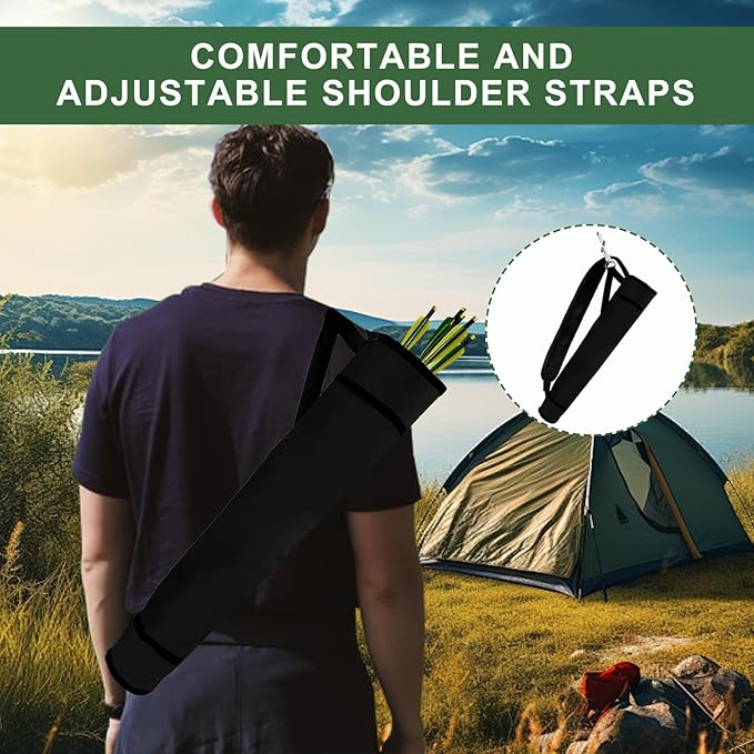 Archery Quiver Back and Hip Quivers Adjustable Arrow Backpack Bag Holder Side Hip Arrows Bag for Compound Recurve Bow Practice Target Hunting