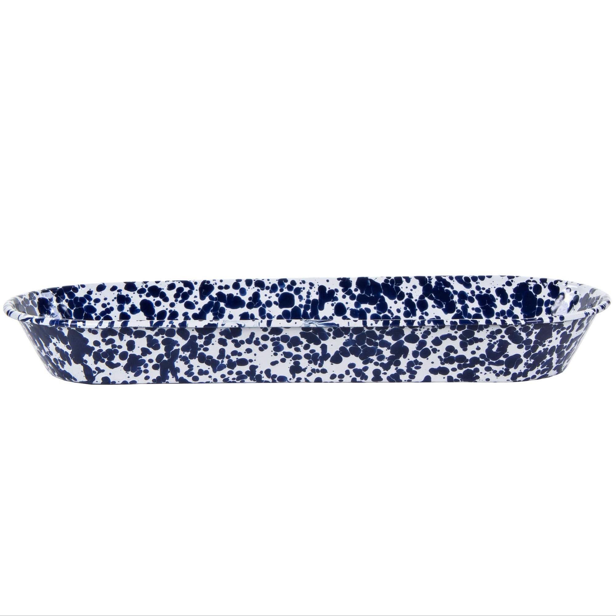 Golden Rabbit Enamelware 16" Oval Basket