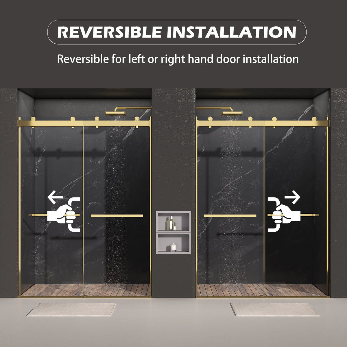 Frameless Dual Sliding Shower Door