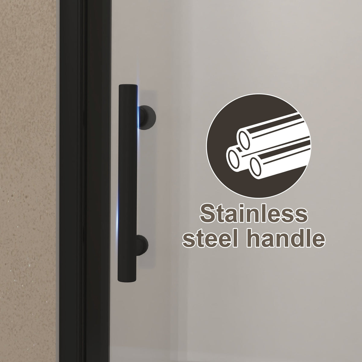 28"x 72" Pivot Shower Door, Matte