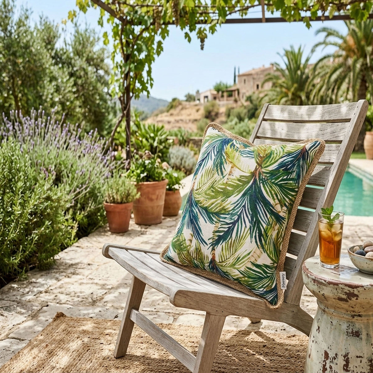 Multi-Color Outdoor Pillows with Weather-Resistant Fabric - Set of 3