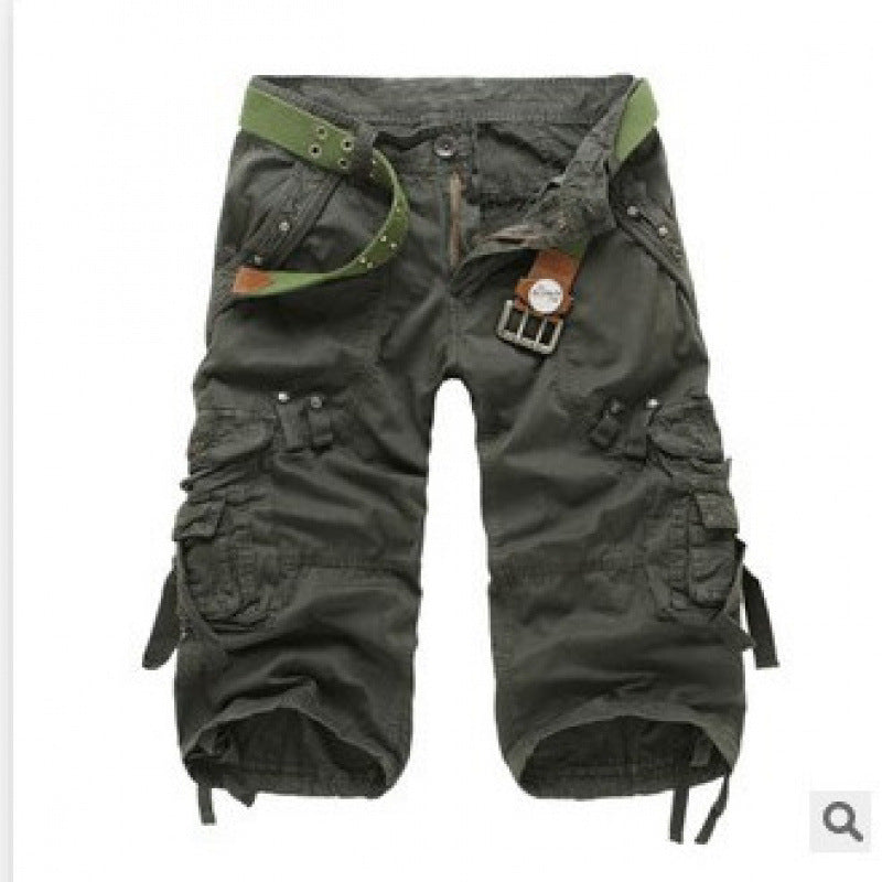 En MultiPocket Capri Pants Military Style Casual Cargo Pants, MultiColor