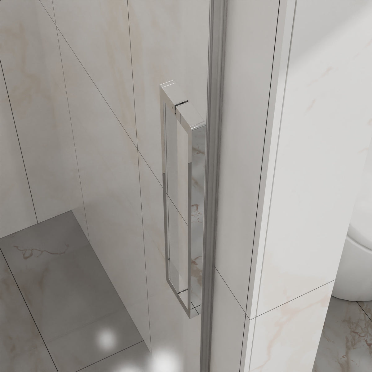 Goodyo Frameless Shower Door - 48" W x 72" H