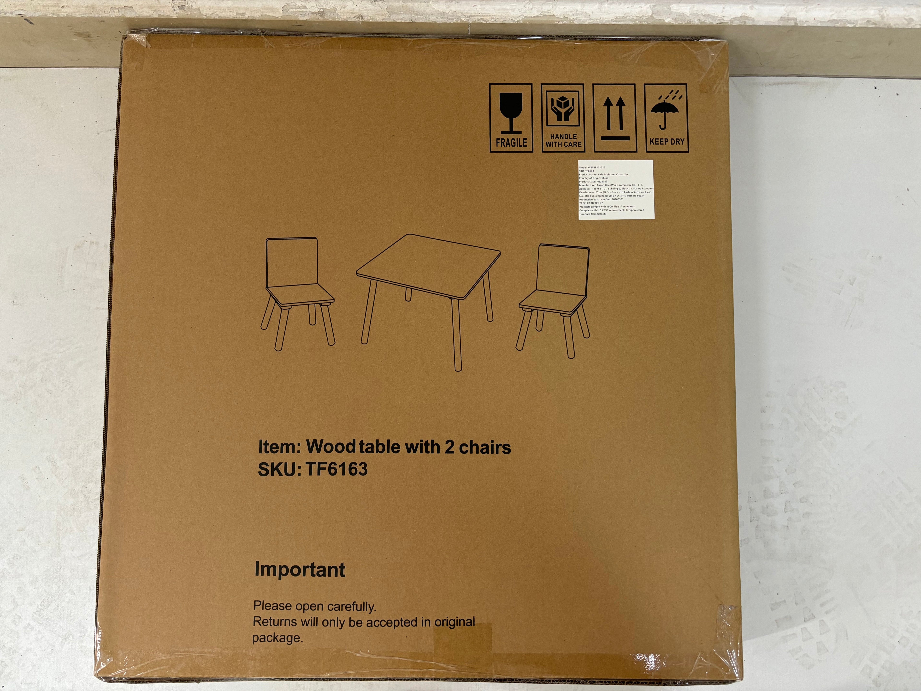 Kids Table and 2 Chairs Set
