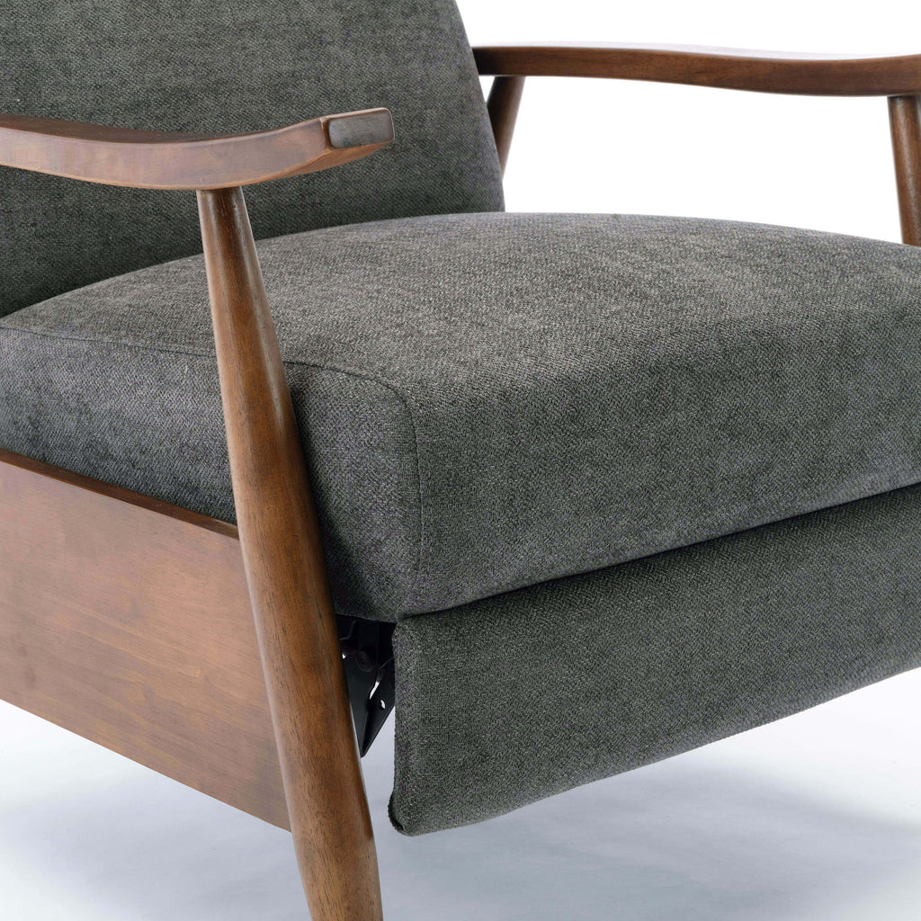 Saugus Wood Arm Push Back Recliner