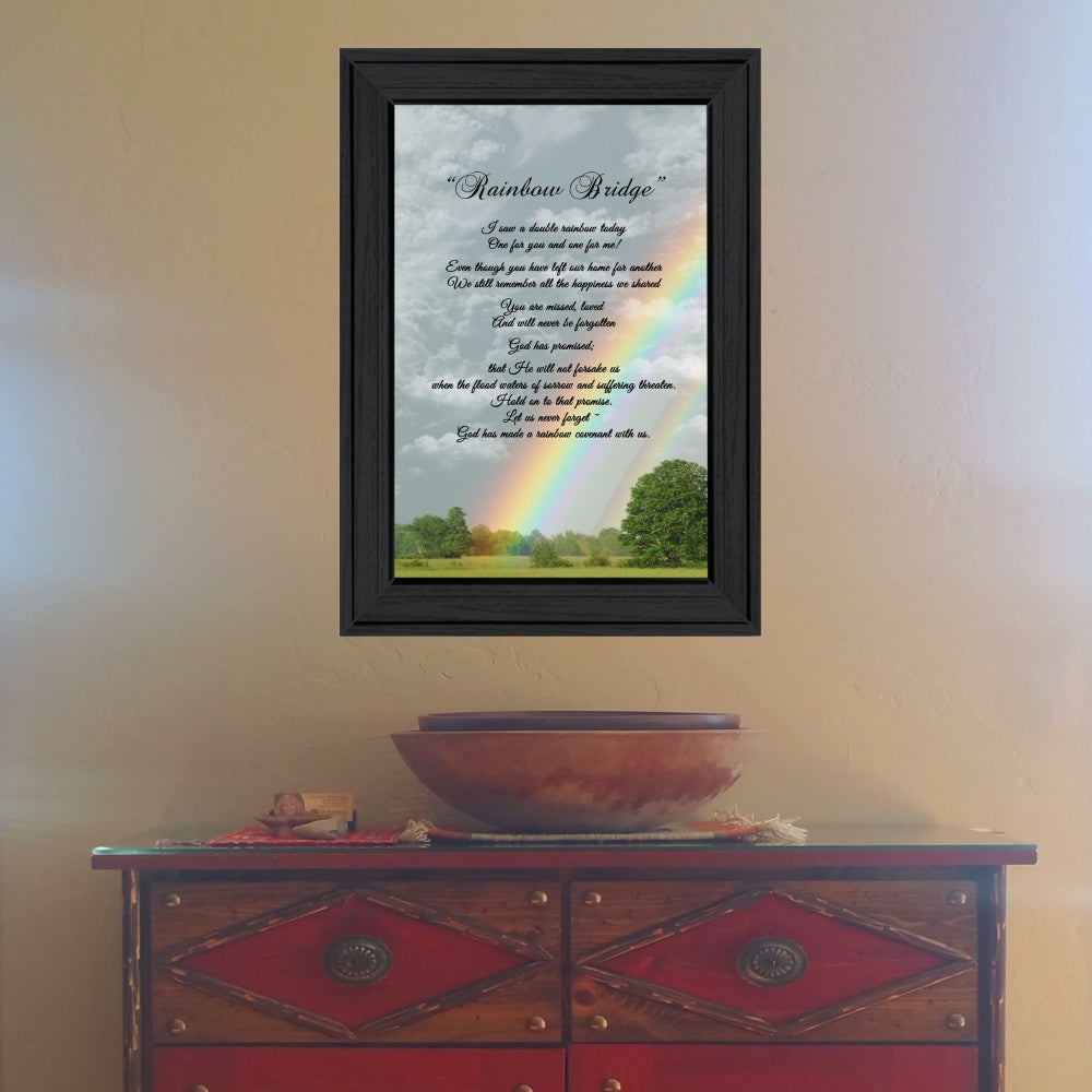 "Rainbow Bridge" Framed Wall Art | Inspirational Print, Black Frame, Ready to Hang