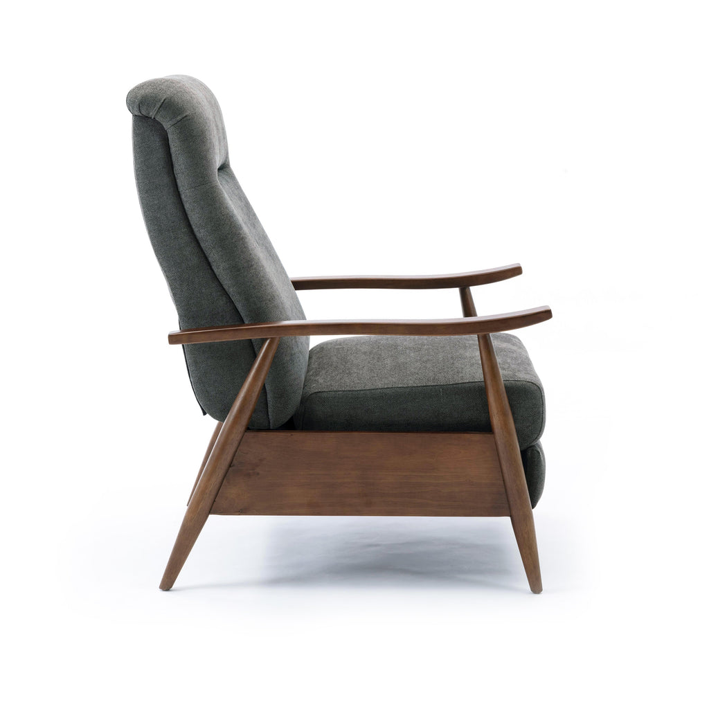 Saugus Wood Arm Push Back Recliner