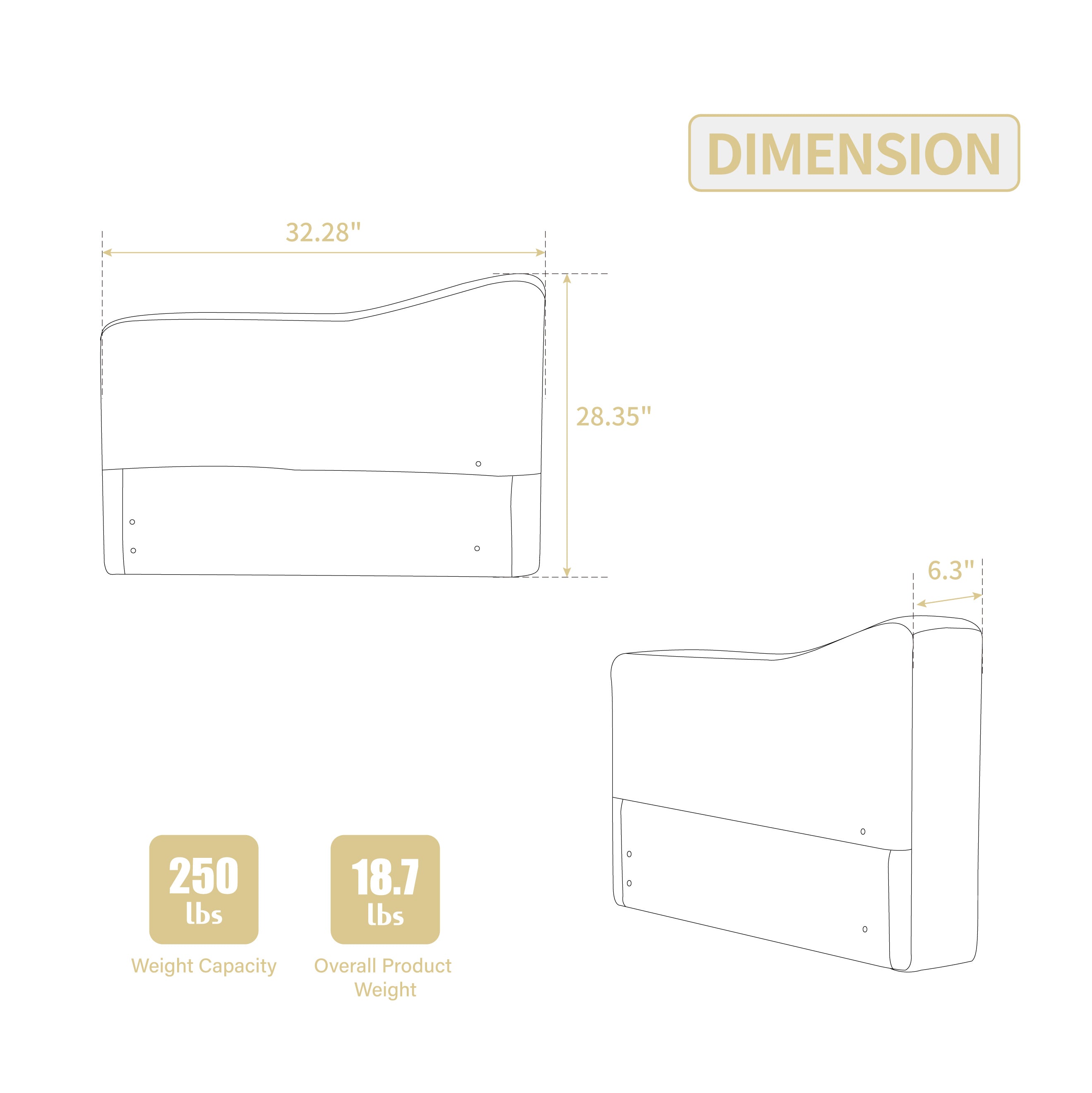 Modular Sofa Single Armrest Backrest Module