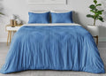 BedGear Performance Duvet Set, King - Stonewash Blue/Racetrack