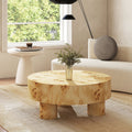 Nebula 35.5" Round Pillar Leg Coffee Table - Warm