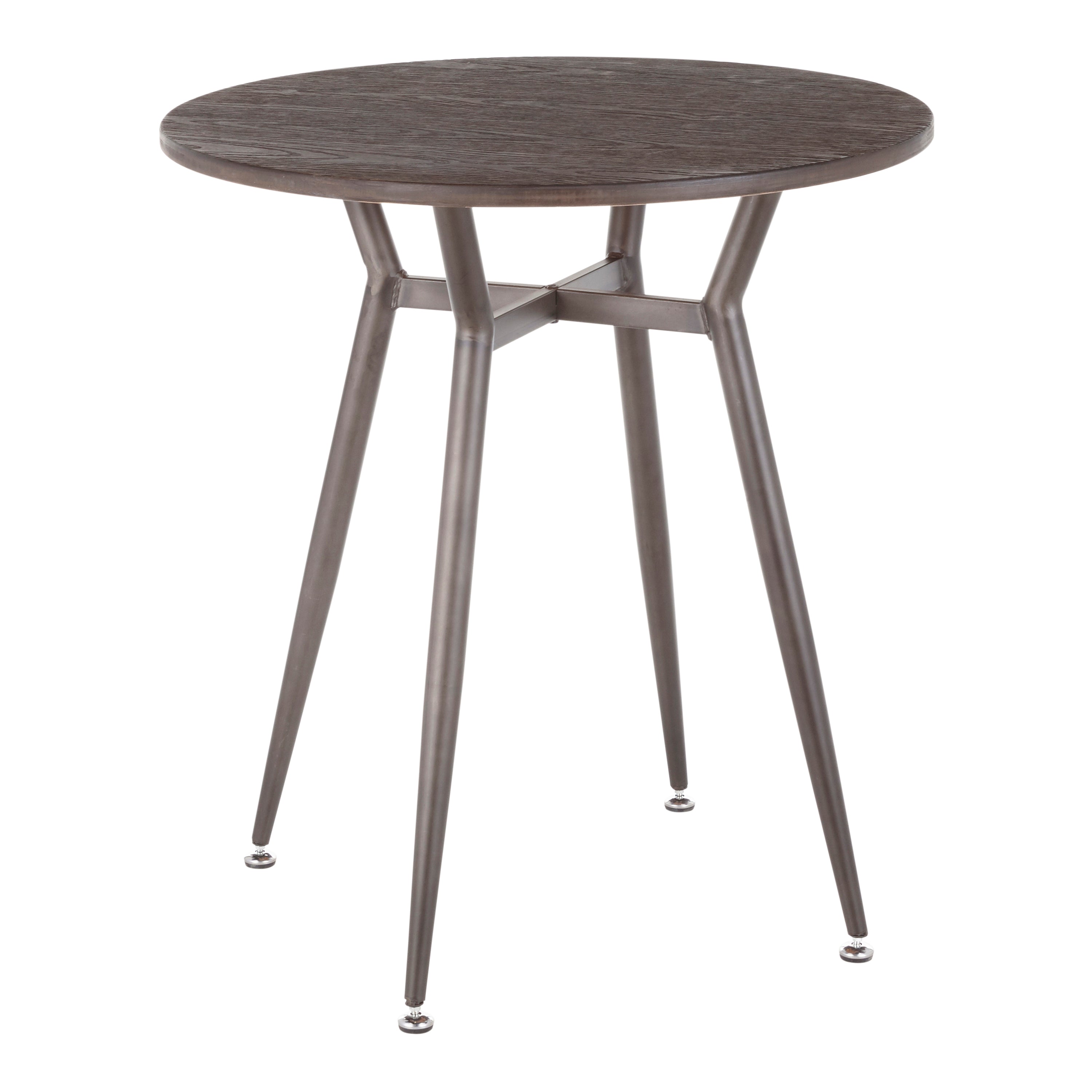 Round Dinette Table in Antique Metal