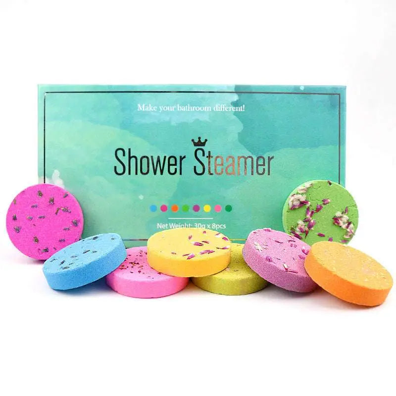 8 Piece Floral Aromatherapy Shower Tablets Set – Natural Spa Gift