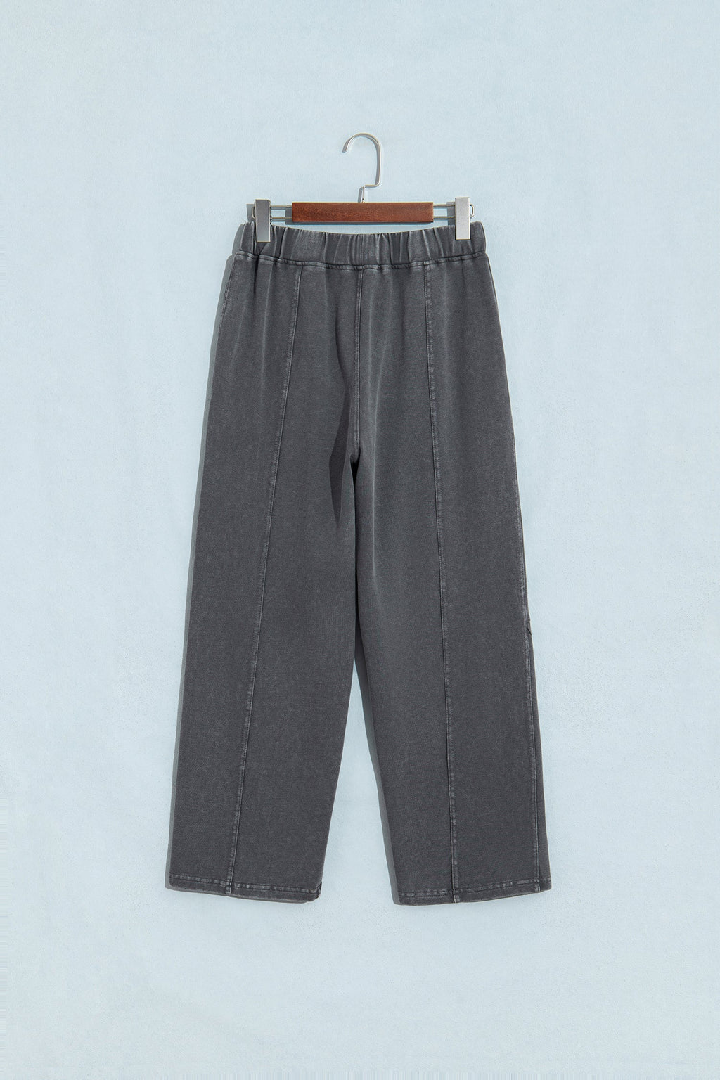 Lola Mineral Wash Seam Detail Elastic Waist Barrel Pants