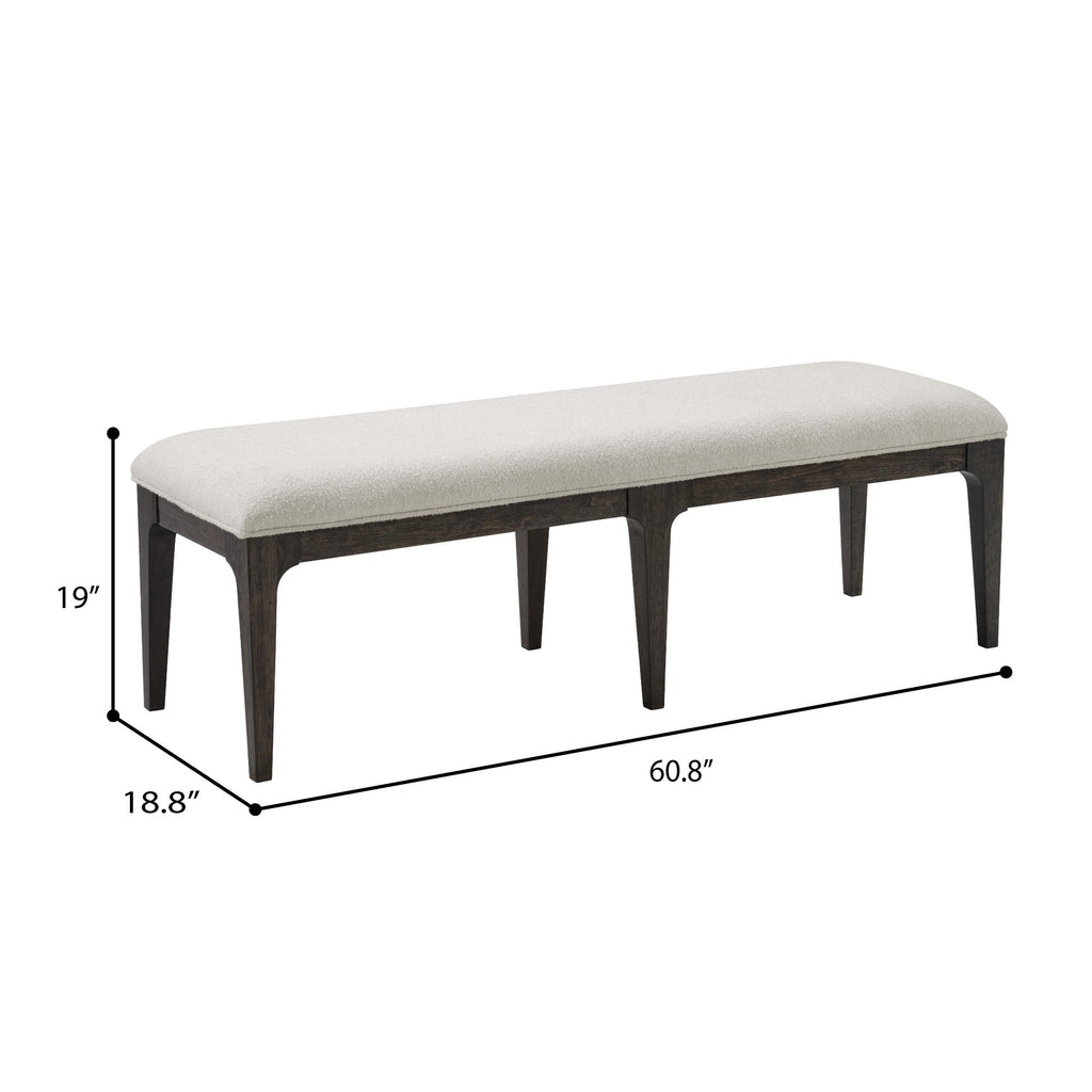 Brown Upholstered Bench