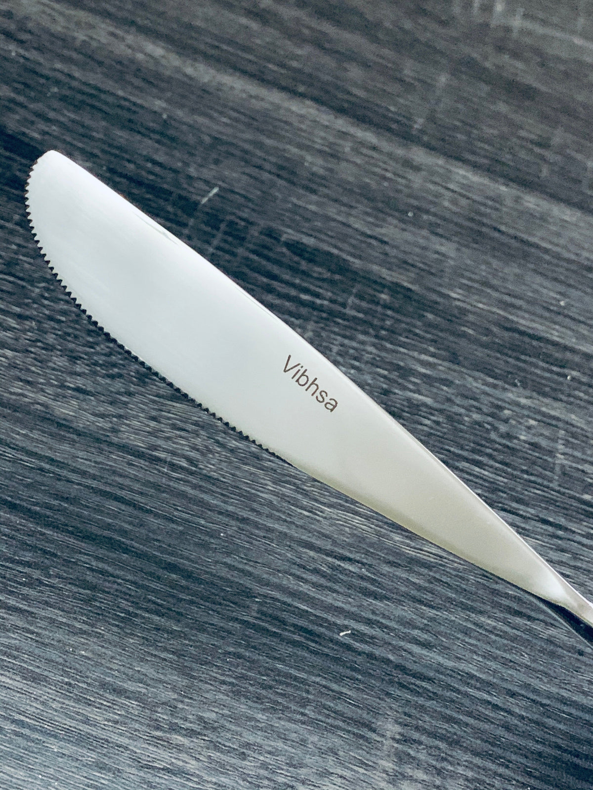 Vibhsa Hammered Silver Flatware Stainless Steel Set of 20