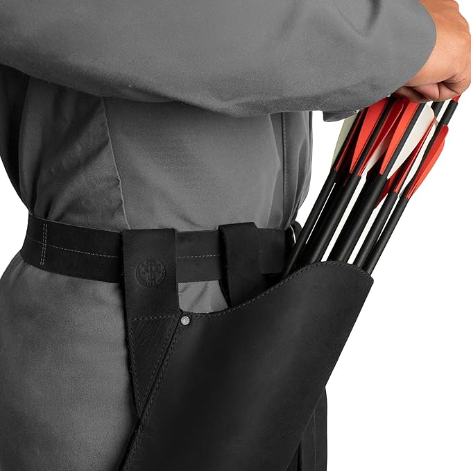 Leather Hip Quiver for Arrows, Hunting Quiver Arrow Holder, Archery Quivers Holder, Best Compound Bow Arrow Quiver for Recurve Bow, Back Quiver, Design for Archery Crossbow Quiver