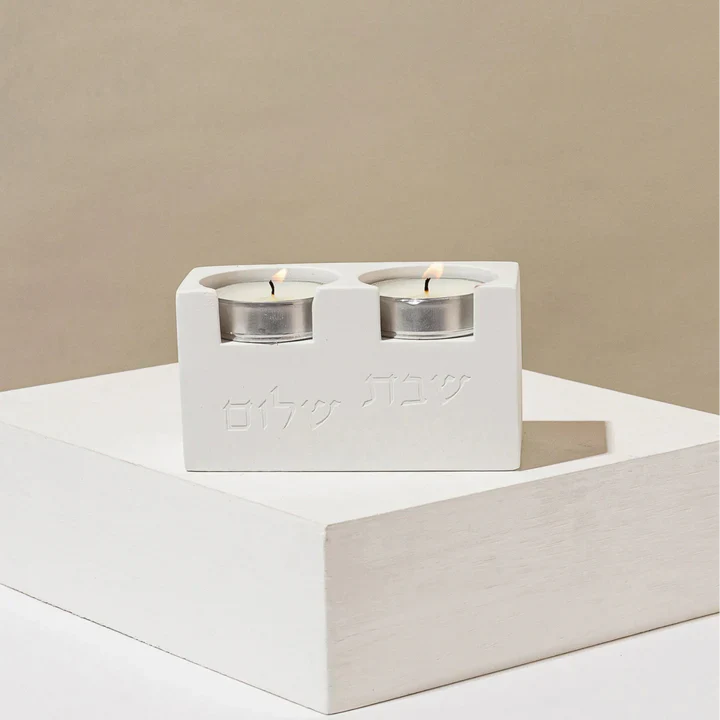 Concrete Sabbath Candle Holders – Cube Series