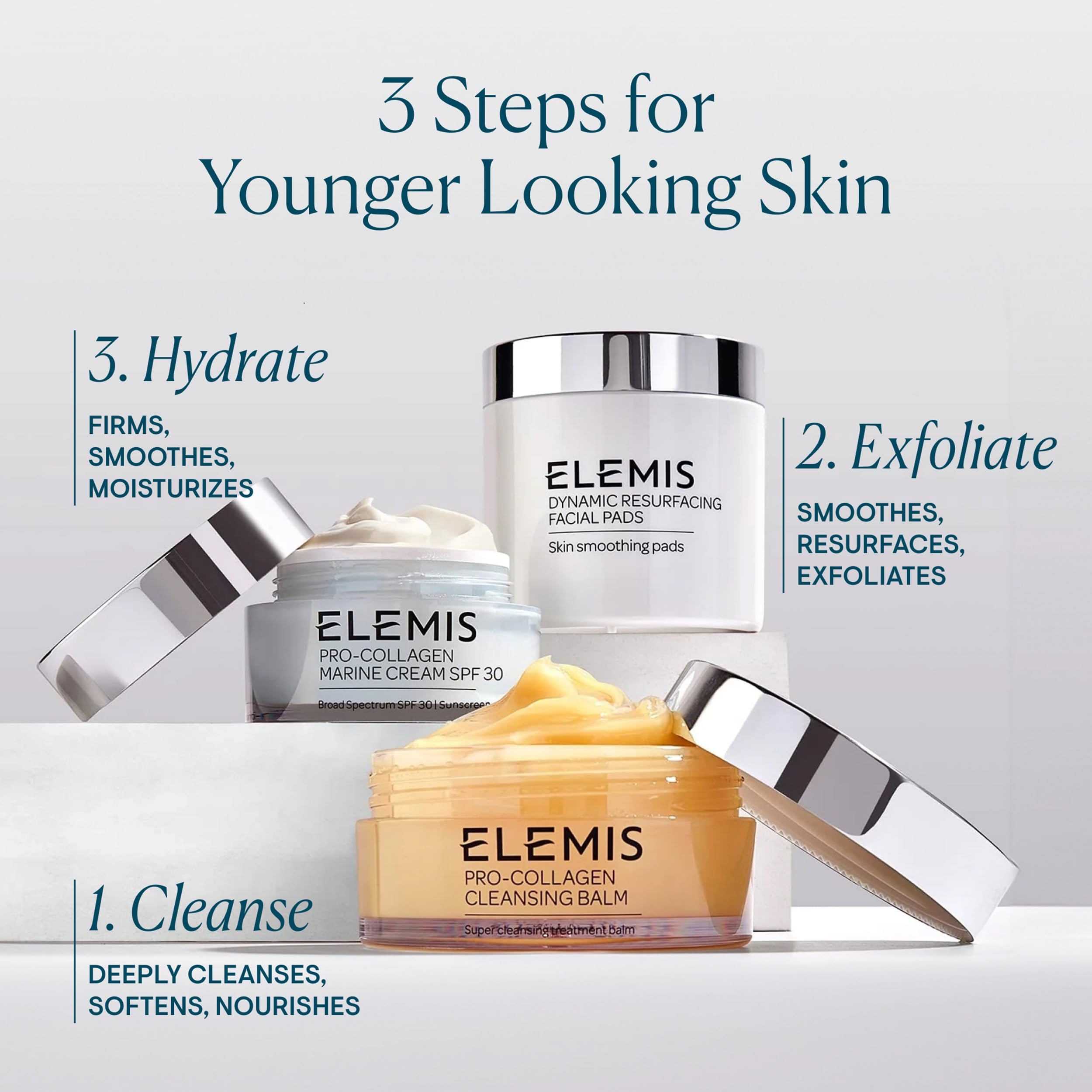 ELEMIS Pro-Collagen Marine Cream SPF 30, Lightweight Anti-Wrinkle Daily Facial Moisturizer