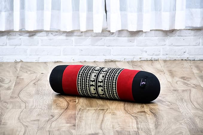 Leewadee Small Yoga Bolster – Shape-Retaining Cervical Neck Roll, Tube Pillow for Comfortable Reading, Kapok Filling, 22 x 6 x 6 inches