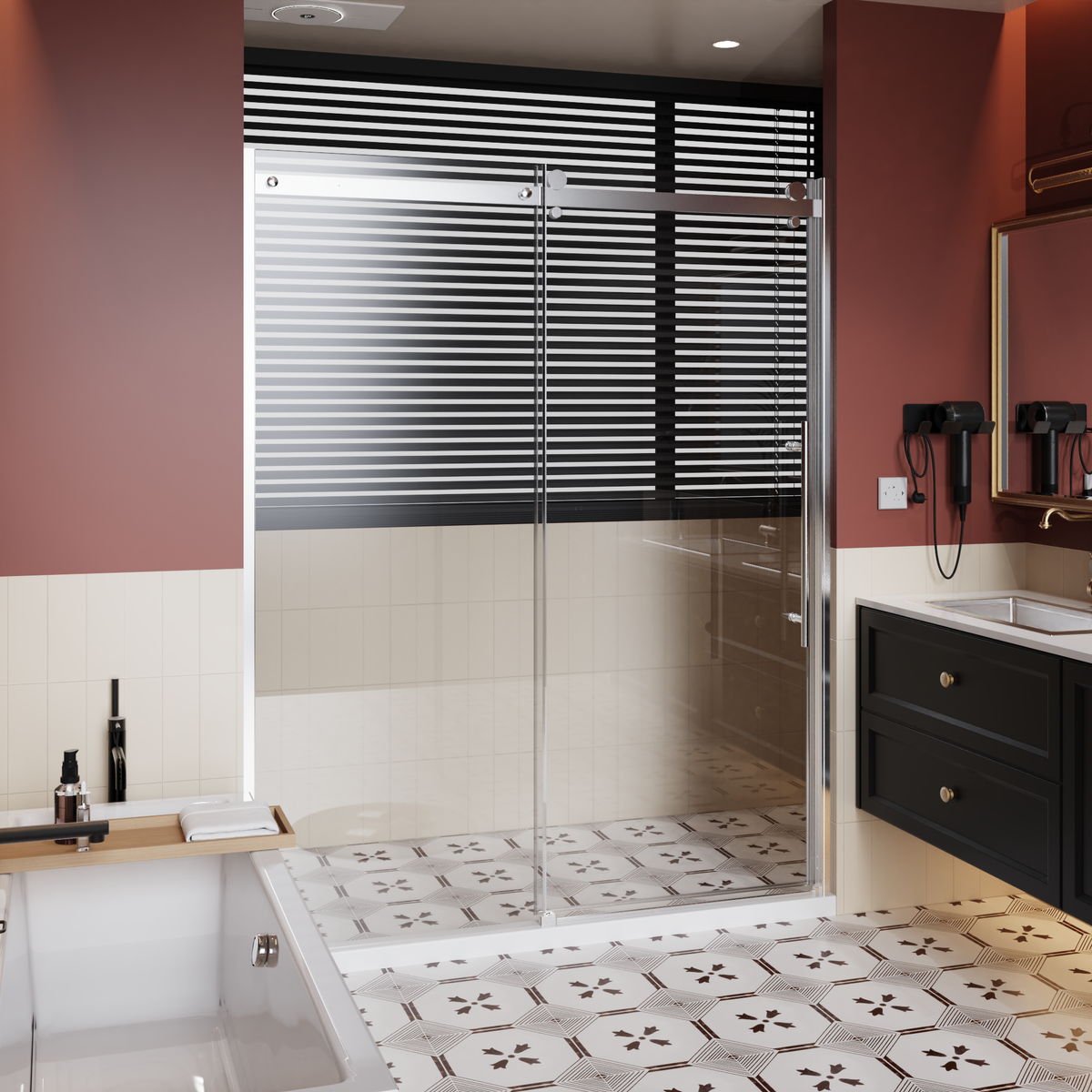 60" W x 72" H Frameless Shower Door