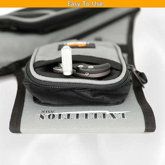 SUNYA Archery Hip Quiver for Arrows. Includes 3 Tubes Arrow Holder, Accessories Pockets and Waist Belt. Fit for Compound and Recurve Bow Practice.