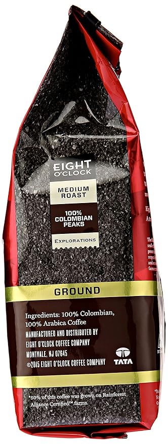 Eight O'Clock Coffee Eight O'Clock Ground Coffee, 100% Colombian Peaks, 11 Ounce
