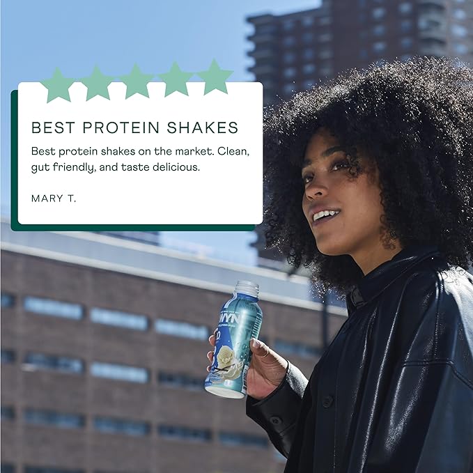 OWYN Only What You Need Protein Shake, 20g Vegan Protein, Ready to Drink, Dairy Free, Great Taste, 4g Sugar, 5g Net Carbs, Strawberry Banana Variety Pack, 12 Fl Oz (12 Pack)