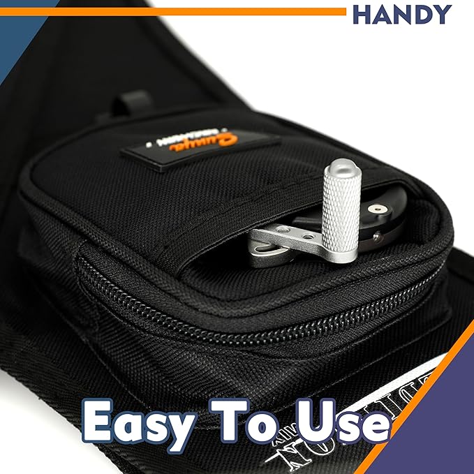 SUNYA Archery Hip Quiver for Arrows. Includes 3 Tubes Arrow Holder, Accessories Pockets and Waist Belt. Fit for Compound and Recurve Bow Practice.