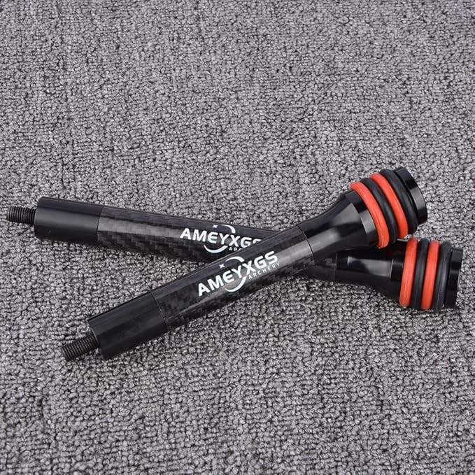 AMEYXGS 6/8/10/12 Inch Archery Bow Stabilizer Carbon Fiber Balance Bar Rod Side Rod Stabilizer Dampen Weight for Compound Bow Recurve Bow Accessory