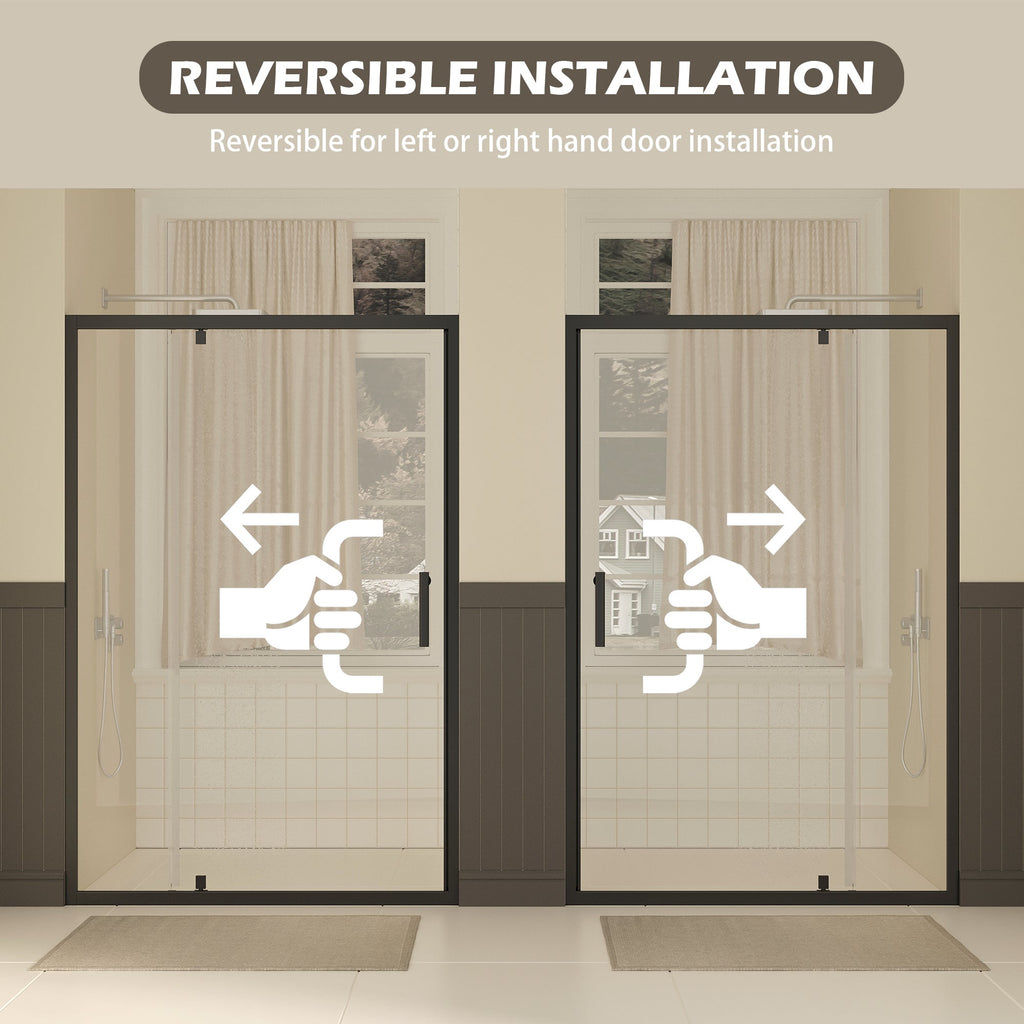 47-49" W × 72" H Pivot Shower Door