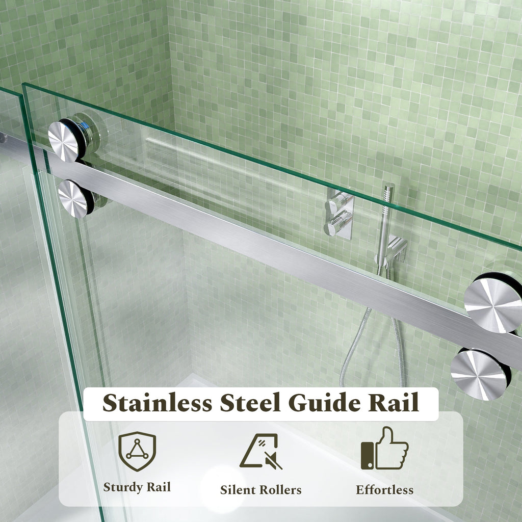 Frameless Sliding Tub Shower Door Enclosure